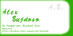 alex bujdoso business card